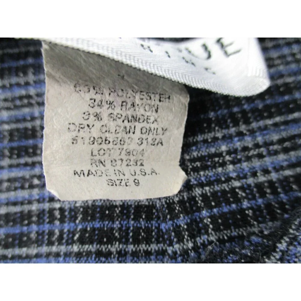 Younique Clothing Juniors Skirt 9 Plaid Preppy Zipper Unlined Made in USA Casual